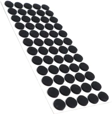 Produktbild von Adsamm® | 60 x selbstklebende Filzgleiter / Schwarz / Ø 14 mm / rund / Möbelgleiter aus Filz mit 3.5 mm Stärke