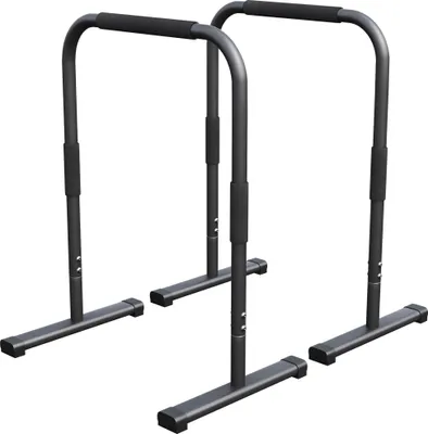 Produktbild von GORILLA SPORTS® Dip Barren - 2er Set, 68 x 45 x 94 cm, bis 200 kg, rutschfest, Stahl, Schwarz - Parallettes, Dip Station, Push Up Bars, Dip Stand, Calisthenics, Fitness