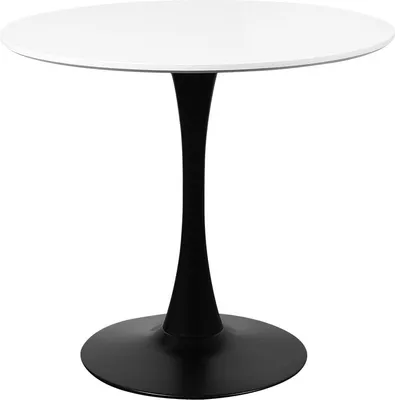 Zdjęcie produktu dla Stół okrągły nowoczesny 80 cm biały do jadalni salonu stolik kuchenny loft