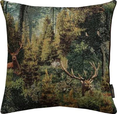 Produktbild von Gobelin Dekorativer Kissenbezug für Sofa Schlafzimmer Wohnzimmer, DEER, 40x40
