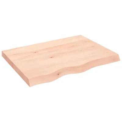 Produktbild von Waschtischplatte 80x60x(2-6) cm Massivholz Unbehandelt