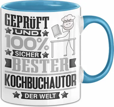 Produktbild von Kochbuchautor Geschenk Lustiger Spruch für Kochbuchautor Geschenkidee Bester Kochbuchautor Der Welt (Blau)