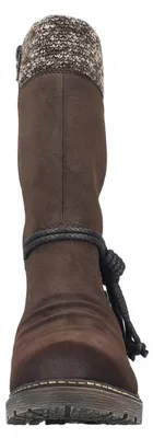 Produktbild von Rieker Damen Stiefel Warmfutter Kordel Winterstiefel Raffung Strick Z4755, Größe:40 EU, Farbe:Braun