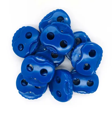 Produktbild von 10 Kordelstopper mit zwei Löchern 20x20mm, Durchzug 5mm - 35 Farben