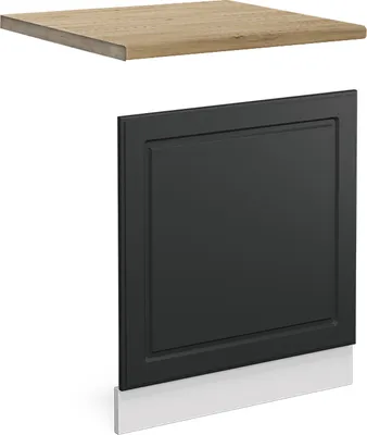 Produktbild von Frontblende Vicco R-Line Anthrazit Landhaus 60 cm , AP Eiche, Model 46619