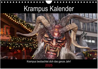 Produktbild von Krampus Kalender 2025 (Wandkalender 2025 DIN A4 quer), CALVENDO Monatskalender