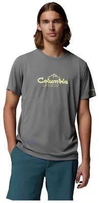 Image de T-shirt Columbia Camiseta Columbia Zero Rules Light Graphic Crew manga corta gris humo pour Homme