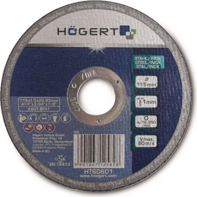 Obrázek produktu pro Korundový řezný kotouč na kov a inox, 125 x 1,0 x 22,23 mm HT6D602