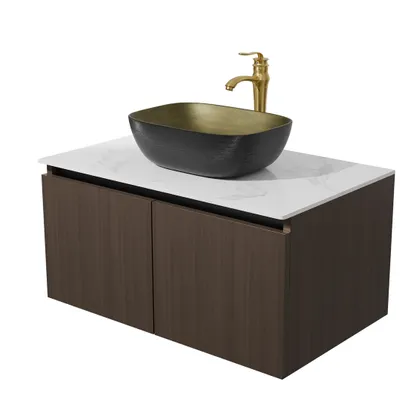 Immagine prodotto di Set di mobili da bagno WISFOR lavabo incl. mobiletto/lavabo/tap, 80 x 50 x 69 cm