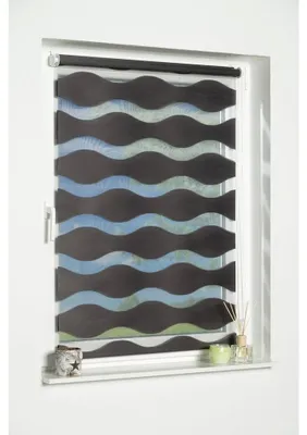 Produktbild von Doppelrollo Rollo Verdunkelungsrollo - Anthrazit - 60 x 150 cm - Ohne Bohren - Für Fenster