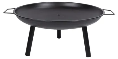 Obrázek produktu pro Ohnivá mísa Lone Star Ø60 cm s držadly - zahradní ohniště na dřevo - terasové ohniště na 3 nohách - vhodné pro táborové ohně - uhlíková ocel