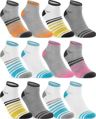 Produktbild von 6 oder 12 Paar Sneaker Socken Damen Sportsocken verstärkte Frotteesohle - 36850/23 12 Paar 39-42