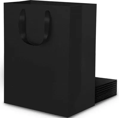 Produktbild von Famanu Papiertüten 250 g/m² - 10 Stück - 20 x 10 x 28 cm - Geschenktüten mit Henkel