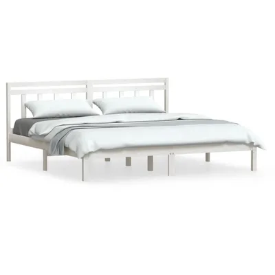 Zdjęcie produktu dla Rama Łóżka, Biała, Lite Drewno Sosnowe, 160 X 200 Cm Lumarko!
