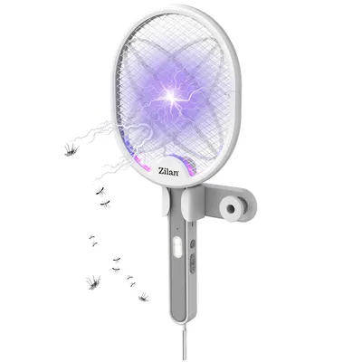 Zdjęcie produktu dla Zilan zabójca owadów z akumulatorem LED 3-funkcyjny zabójca owadów elektryczna pułapka na owady pułapka na komary zabójca komarów elektryczna lampa na komary elektryczna packa na muchy