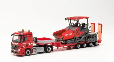 Produktbild von Herpa LKW MB Actros 11 Classicsp. Tieflade-Sz+Vögele Kutter 314664