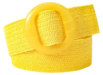 Productafbeelding van KONGNY Vintage riem voor dames, geweven van stro, met elastische band