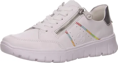 Immagine prodotto di Scarpe sportive Rieker con suola sagomata, alla moda in bianco/bianco combinato, taglia 42