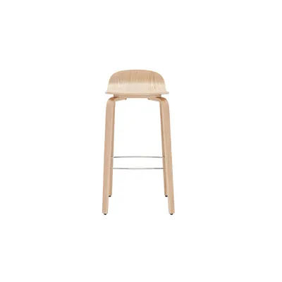 Produktbild von Miliboo - Skandinavischer Barhocker aus Eichenholz H68 cm (2er-Set) OBRA