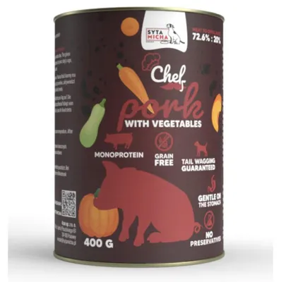 Image de SYTA MICHA Chef Porc avec légumes - nourriture humide pour chiens - 400 g
