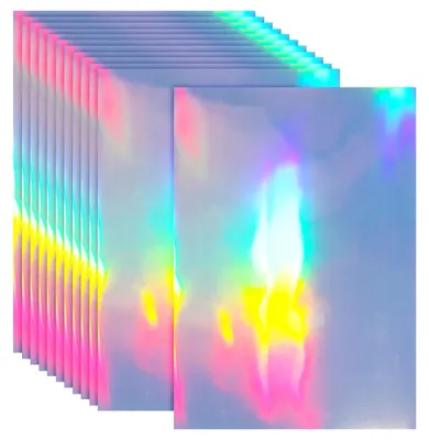 Holografisches Aufkleberpapier A4, 12 Blatt, für Laser- und Tintenstrahldrucker