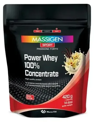 Immagine prodotto di Massigen Sport Power Whey Concentrate Vaniglia 420 G