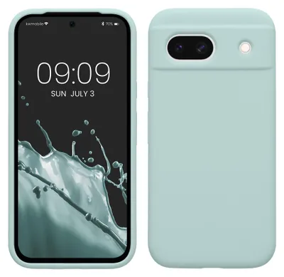 Produktbild von kwmobile Handyhülle für Google Pixel 8a Hülle, für Pixel 8a Case - Hülle Silikon - kabelloses Laden - Mintgrün matt