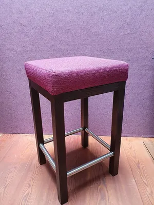 Produktbild von Toms Trendmoebel Design Barhocker Renate Holz Gestell Wenge Stoff Chilly Dunkelrot 09 dunkelrot-Wenge