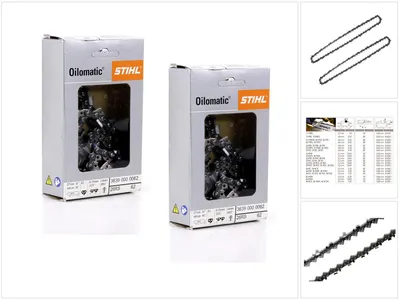 Produktbild von STIHL 2x 36390000062 Vollmeissel Sägekette .325' Rapid Super mit 1,6 mm Treibglieddicke - 37cm