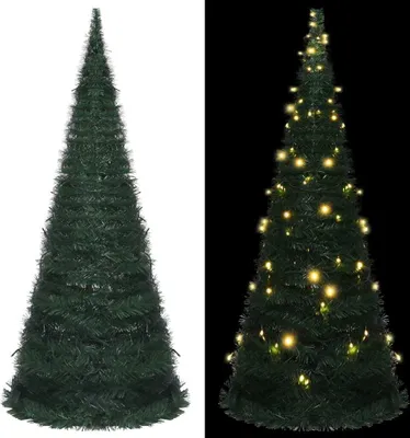 Produktbild von Künstlicher Pop-Up-Weihnachtsbaum mit Beleuchtung Grün 210 cm