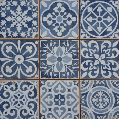 Produktbild von Marokkanische Patchwork Retro-Fliesen 33x33 cm – Vintage
