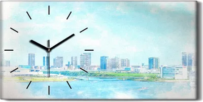 Produktbild von Wandbild Leinwand Bilder mit Uhr 60x30 Architektur Tokyo Stadt Japan Architektur - schwarze Hände