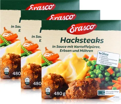 Produktbild von Erasco Hacksteaks 480g Fertigessen (3er Pack)