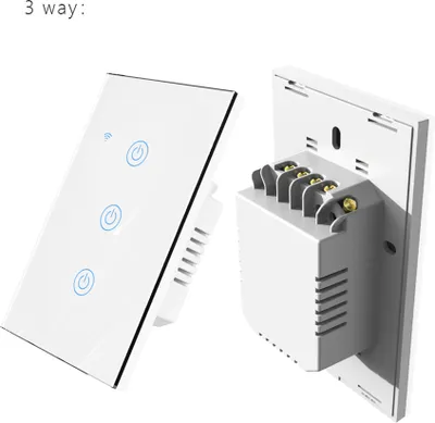 Produktbild von WiFi Touch Panel Schalter Home Smart Switch Panel LED-Anzeigelampe Gehaertetes Glas Panel Lichtschalter Funktioniert mit Tuya App Wall Touch Smart Switch