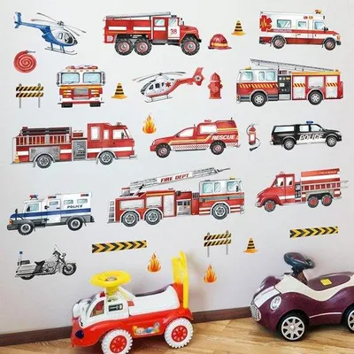 Produktbild von Famanu Wandsticker Lkw - Fahrzeug-Motiv für Kinderzimmer