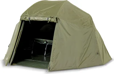 Produktbild von Lucx Wolf Brolly Schirmzelt inkl. Überwurf – 1-Mann Angelzelt mit Winterskin, 10.000 mm Wassersäule & herausnehmbarer Bodenplane