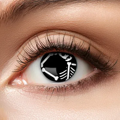 Produktbild von Zoelibat Eyecatcher 12 Monats-Kontaktlinsen Skelleton Monatslinsen Partylinsen Funlinsen