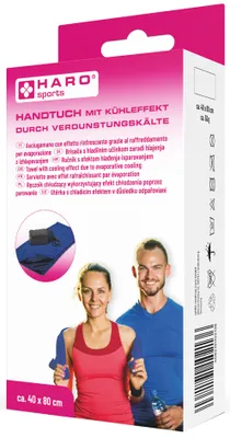Produktbild von HARO Handtuch mit Kühleffekt durch Verdunstungskälte blau 400 x 80 mm