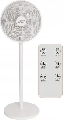 Immagine prodotto di ventilatore a piedistallo da 14" 55W con telecomando, display digitale, oscillazione e timer, 3 velocità