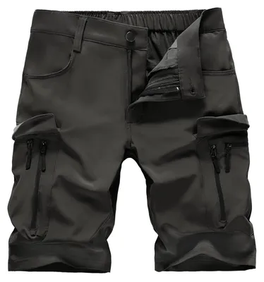 Immagine prodotto di Pantaloncini cargo da uomo, leggeri e ad asciugatura rapida, con 7 tasche