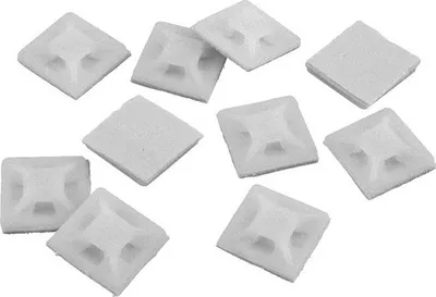 Produktbild von Klebesockel für Kabelbinder weiß 25 x 25 mm 10 Stück