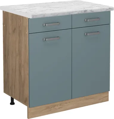Immagine prodotto di Mobiletto base per cucina Vicco R-Line Grigio-blu 80 cm PL Marmo, Model 46703