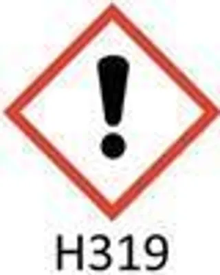 A hazard symbol with an exclamation mark inside a red diamond, and the text H319 below it.