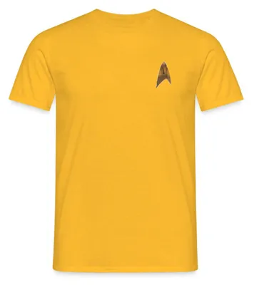 Produktbild von Spreadshirt Star Trek Delta Abzeichen Uniform Goldmuster Männer T-Shirt, XL, Gelb