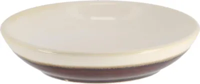 Produktbild von Tendance Seifenschale weiß braun beige Steinzeug 11x11x2,5 cm Badezimmer Dekoration