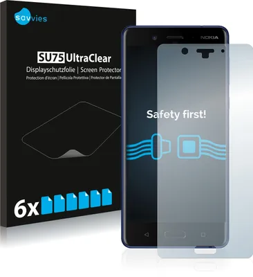 Produktbild von 6x Für Nokia 8 Schutzfolie Savvies Displayschutz Display Schutz Folie Klar Transparent