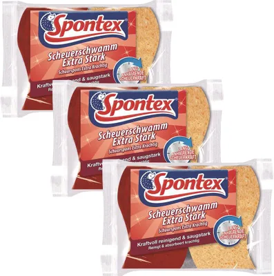 Produktbild von 3x Spontex Scheuerschwamm Extra Stark 2 Scheuerschwämme