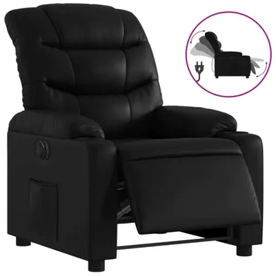 Produktbild von vidaXL Relaxsessel Elektrisch Schwarz Kunstleder