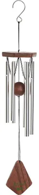 Immagine prodotto di campana a vento 35 cm alluminio/legno argento