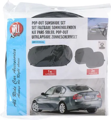 Zdjęcie produktu dla ALLRIDE Składana osłona przeciwsłoneczna 3 szt